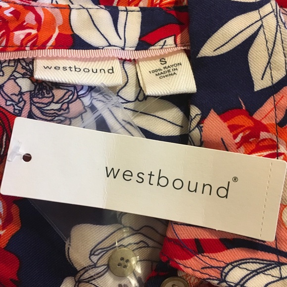 Westbound Bouquet Floral Top S FREE SHIP - Picture 4 of 4